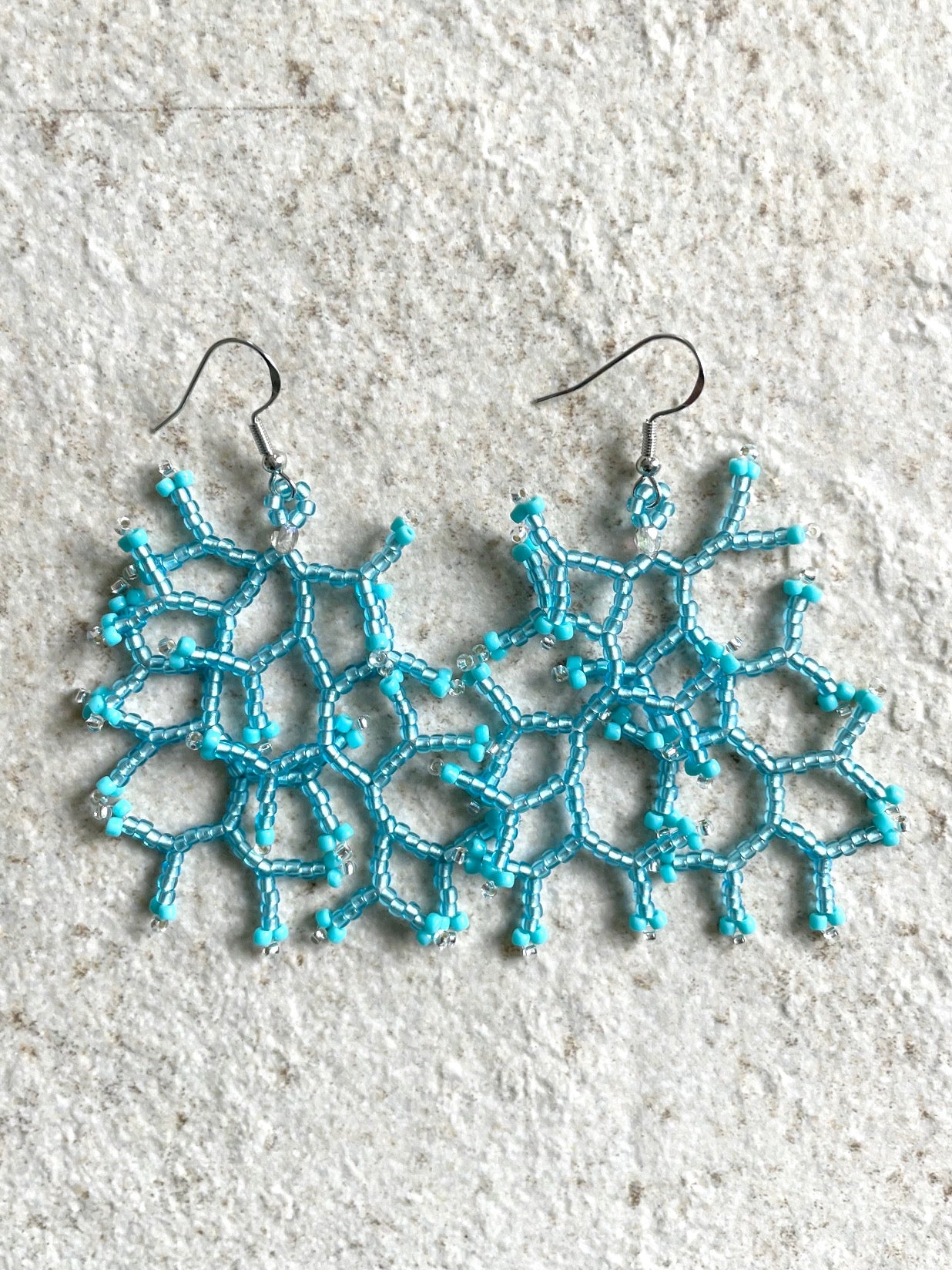 Matte light turquoise silver lined
