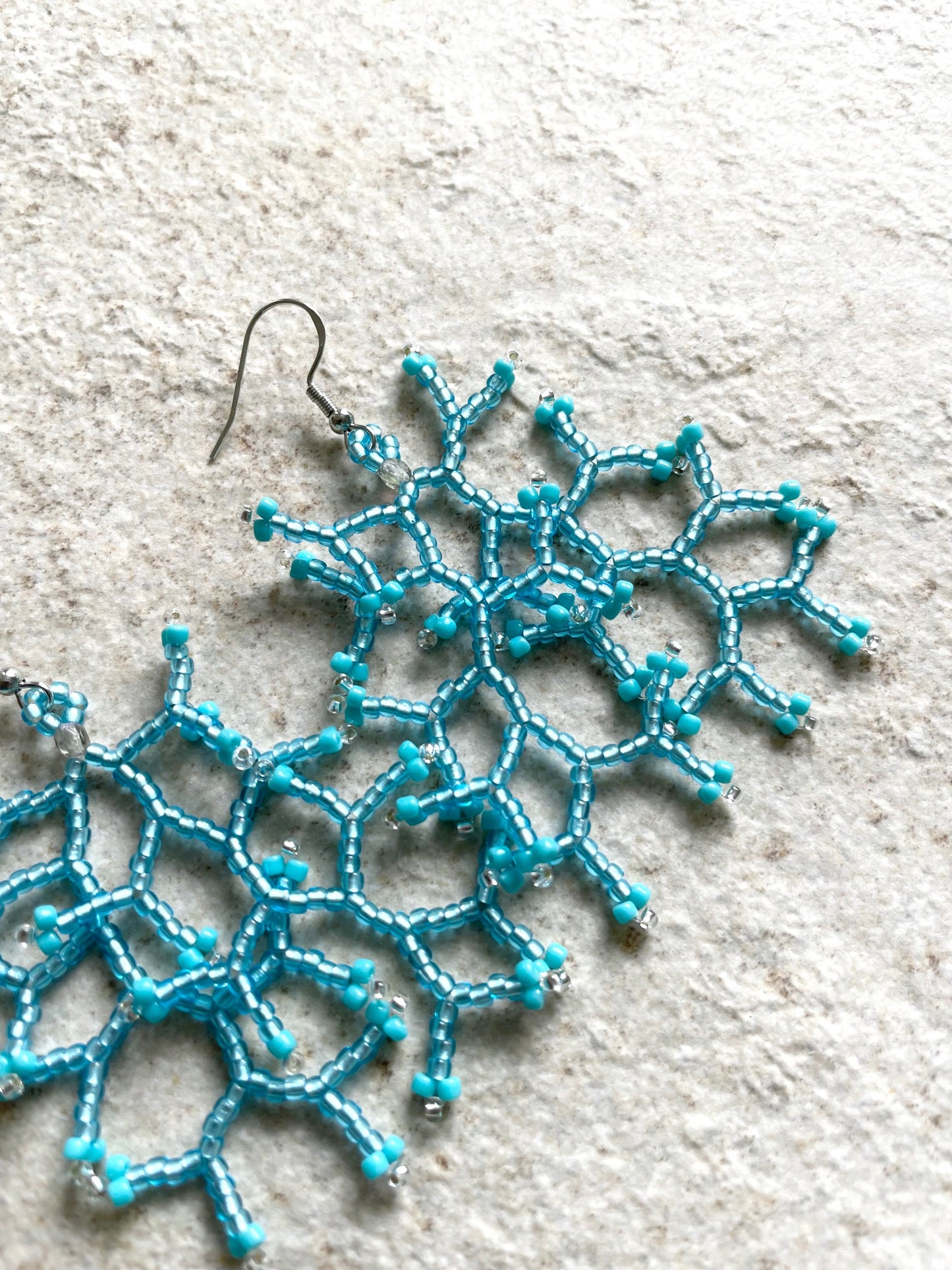 Matte light turquoise silver lined