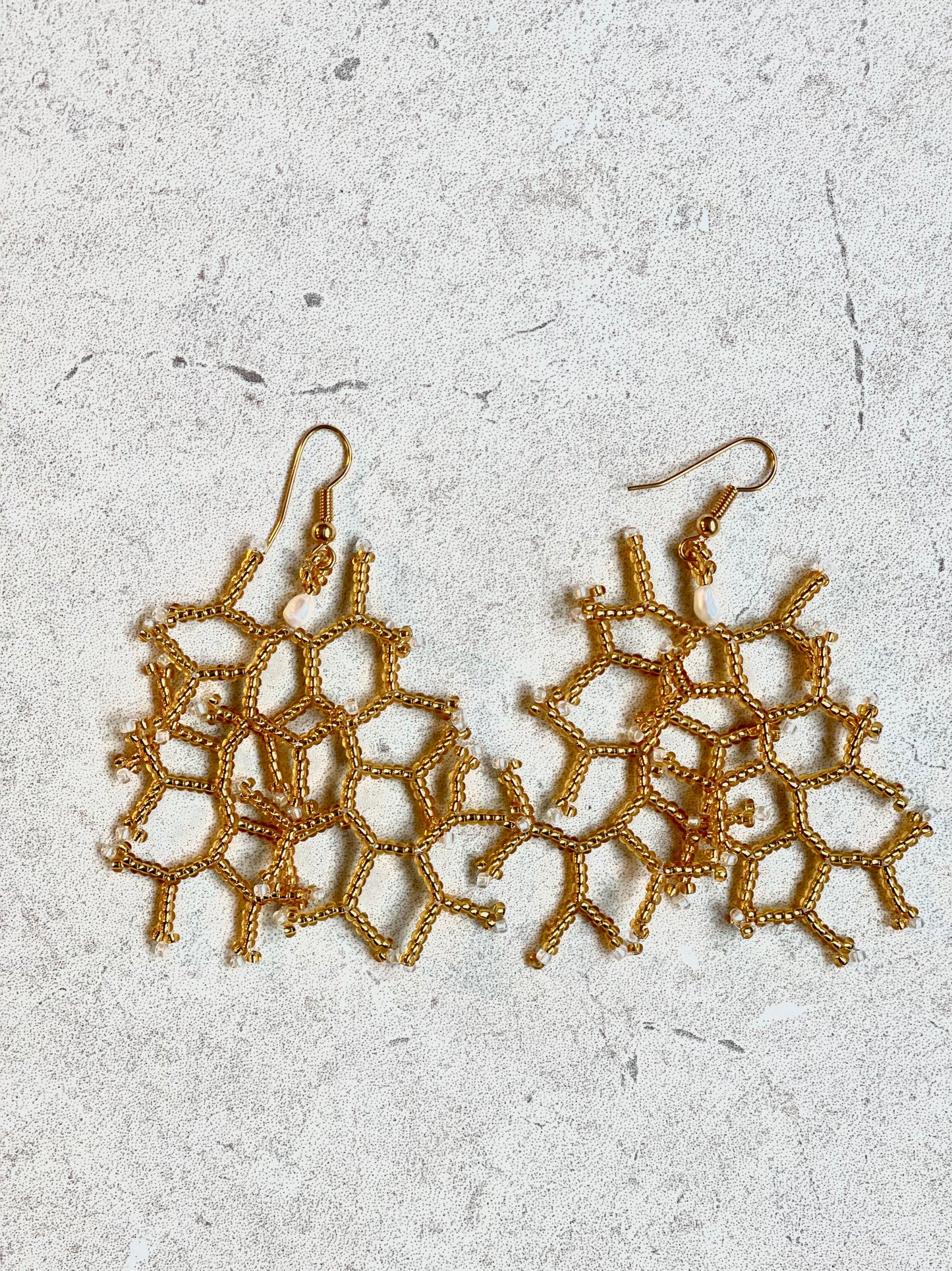 Gold lined topaz